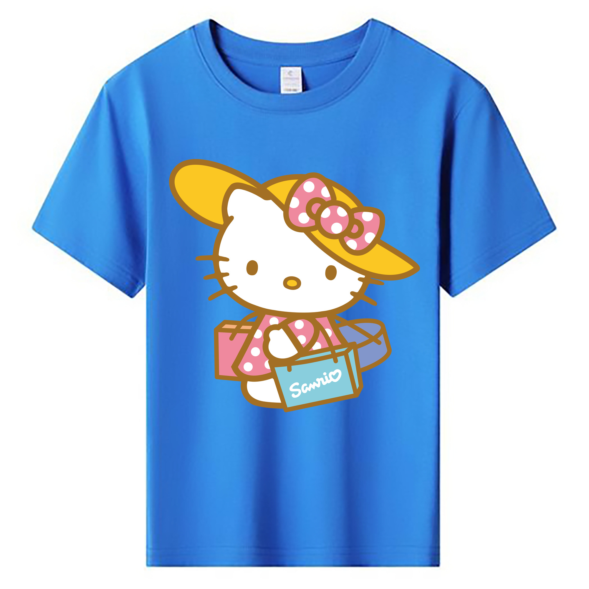 （画像用） Hello Kitty ハローキティ 綿100％キッズTシャツ（フロントプリント）